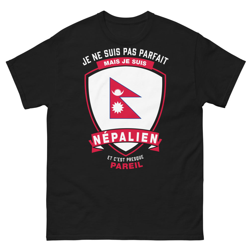 T-shirt Népal noir - Je ne suis pas parfait mais Népalien