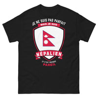 Thumbnail for T-shirt Népal noir - Je ne suis pas parfait mais Népalien