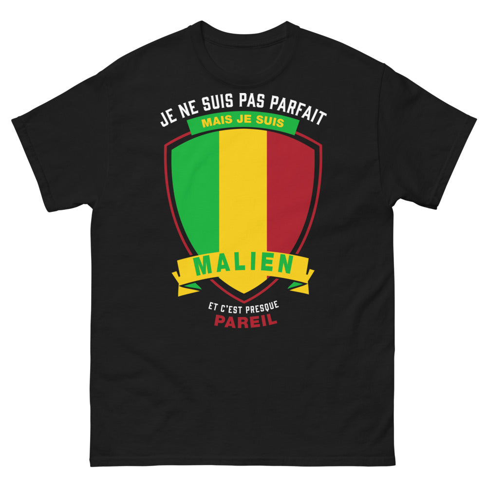 T-shirt Malien noir face - Je ne suis pas parfait
