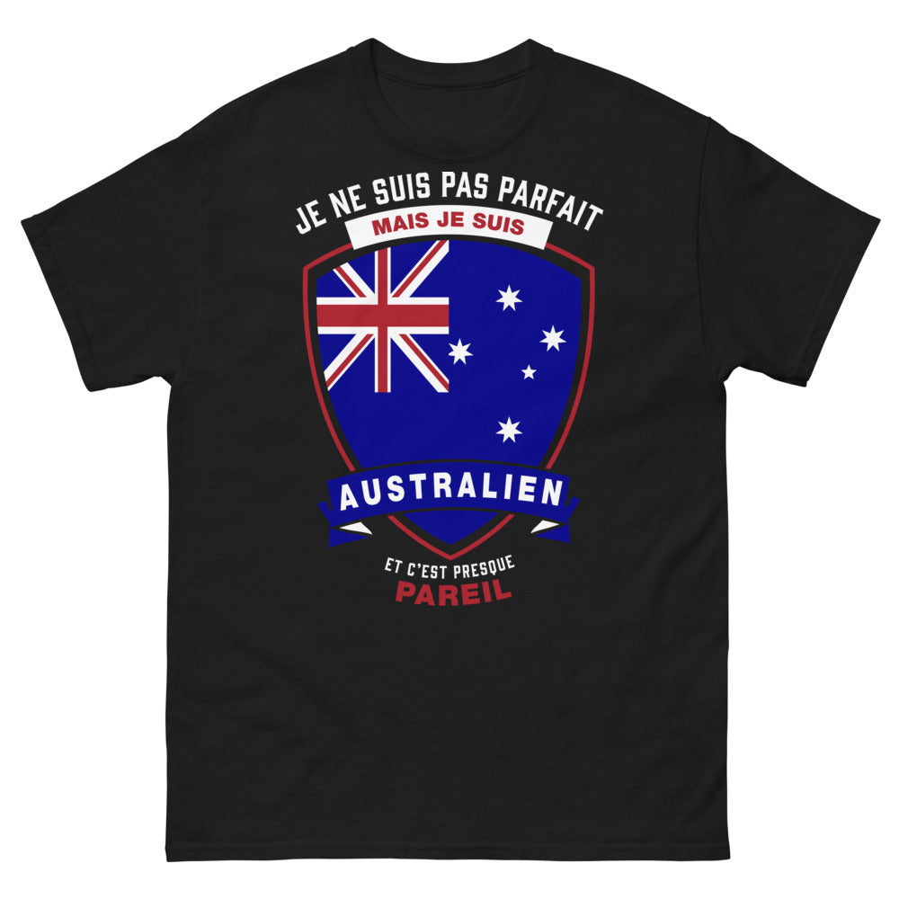T-shirt Australien noir - je ne suis pas parfait mais presque