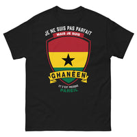 Thumbnail for T-shirt Ghanéen noir - Je ne suis pas parfait mais je suis Ghanéen