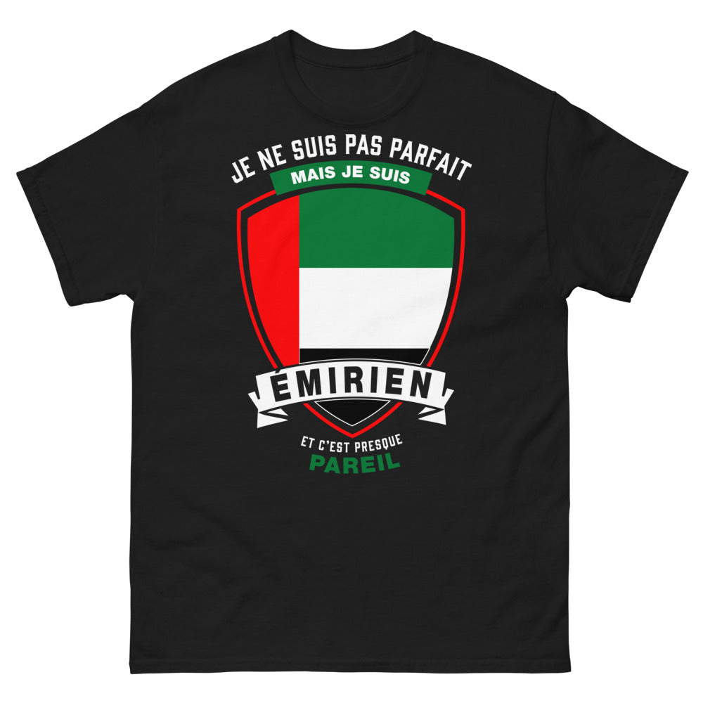 T-shirt Émirien noir - je ne suis pas parfait mais je suis Émirien