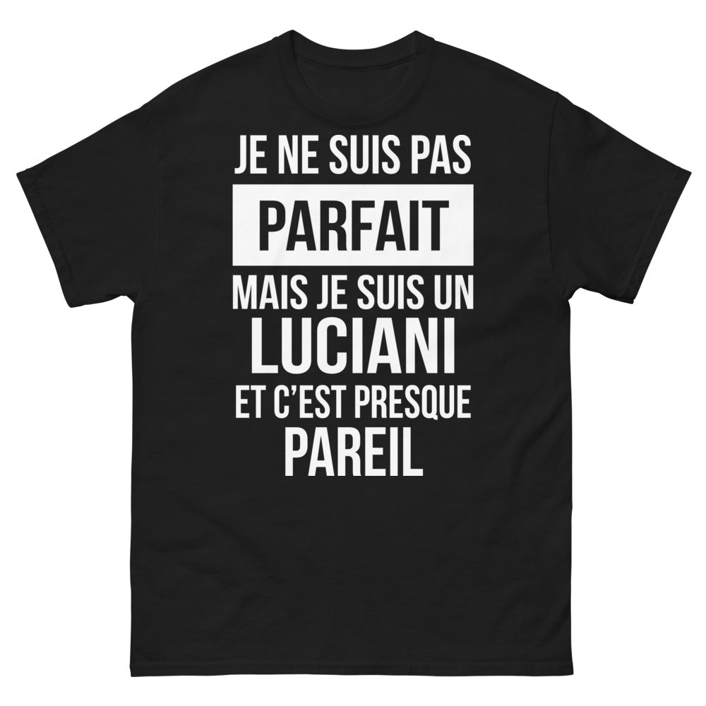 T-shirt Luciani Corse noir - Je ne suis pas parfait mais je suis un Luciani