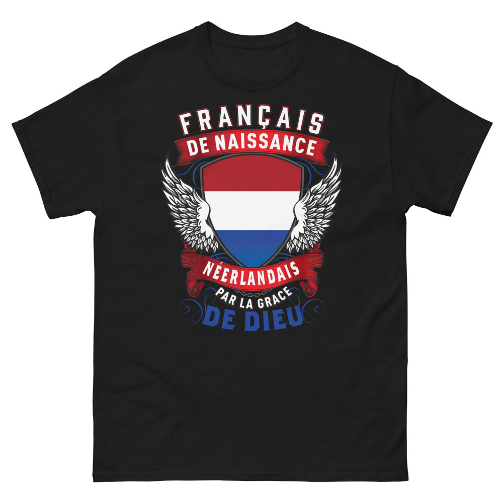 T-shirt Français de naissance noir - double culture