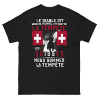 Thumbnail for T-shirt Suisse noir - tempête rebelle