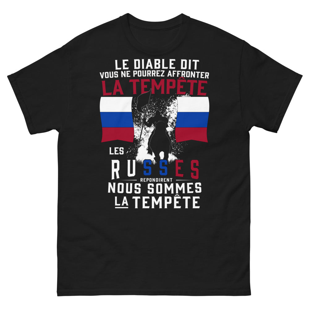 T-shirt esprit russe noir - La tempête slave