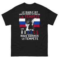 Thumbnail for T-shirt esprit russe noir - La tempête slave