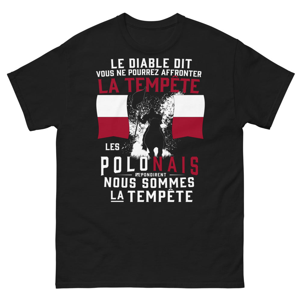 T-shirt Pologne noir - La Tempête, esprit polonais