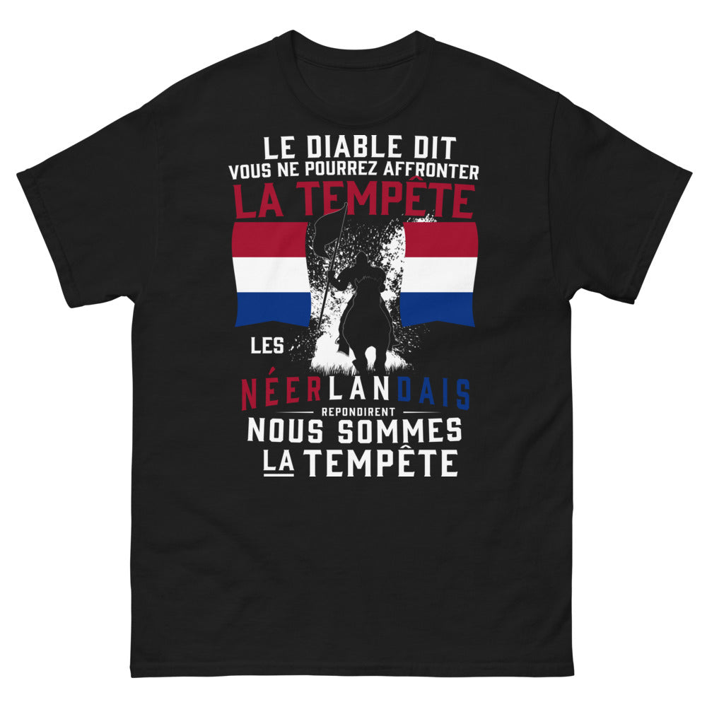 T-shirt Tempête néerlandaise noir - esprit marin