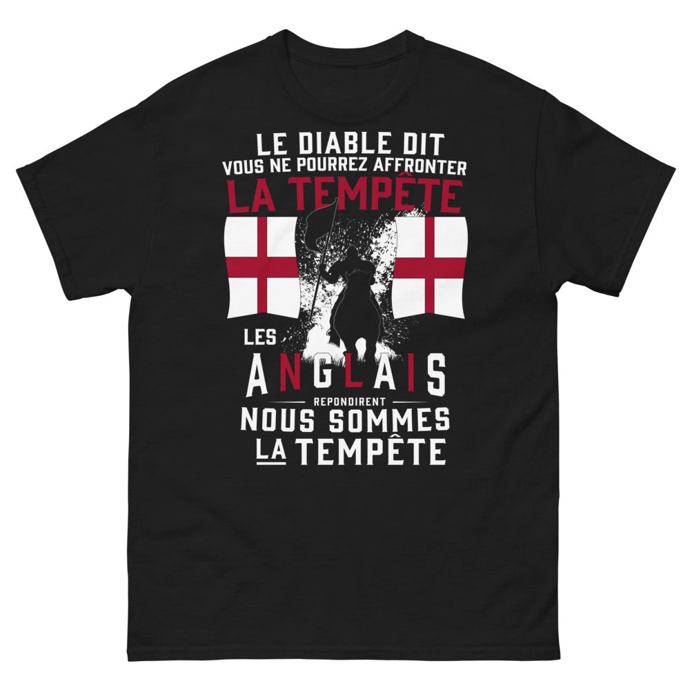 T-shirt Tempête Anglais noir - esprit combatif et chic