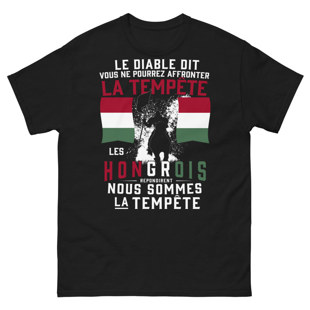 T-shirt Tempête Hongrois noir - esprit indomptable