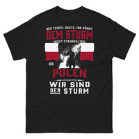 Thumbnail for T-shirt Pologne noir face - Der Sturm design, fierté polonaise