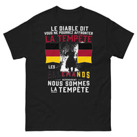 Thumbnail for T-shirt Tempête noir - courage et humour allemand