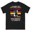T-shirt Tempête noir - courage et humour allemand