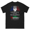 T-shirt Français de racines émiriennes noir - fierté et humour