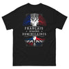 T-shirt Origines Françaises & Dominicaines noir - double patrimoine