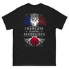 T-shirt Français de racines japonaises noir - double identité