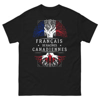 Thumbnail for T-shirt Français de Racines Canadiennes noir - design sombre
