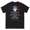 T-shirt Français de racines britanniques noir - fierté sombre