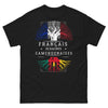 T-shirt Français de Racines Camerounaises noir - fusion culturelle
