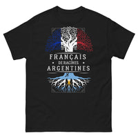 Thumbnail for T-shirt français de racines argentines noir - fierté et humour