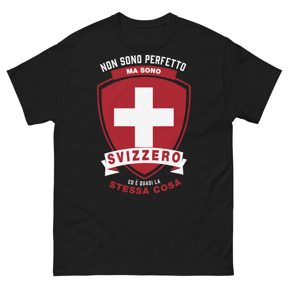 T-shirt Suisse noir - Non sono perfetto