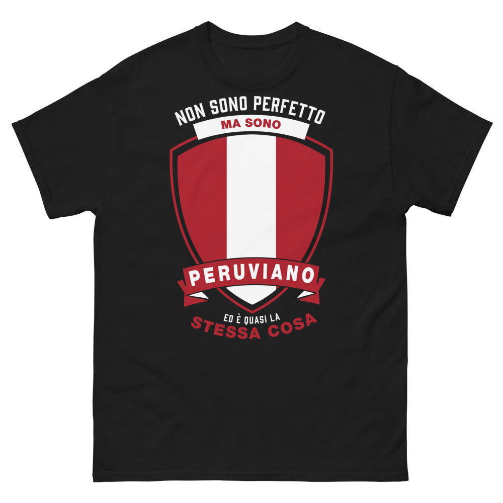 Maglietta Peruviana nera - Non sono perfetto ma sono peruviano