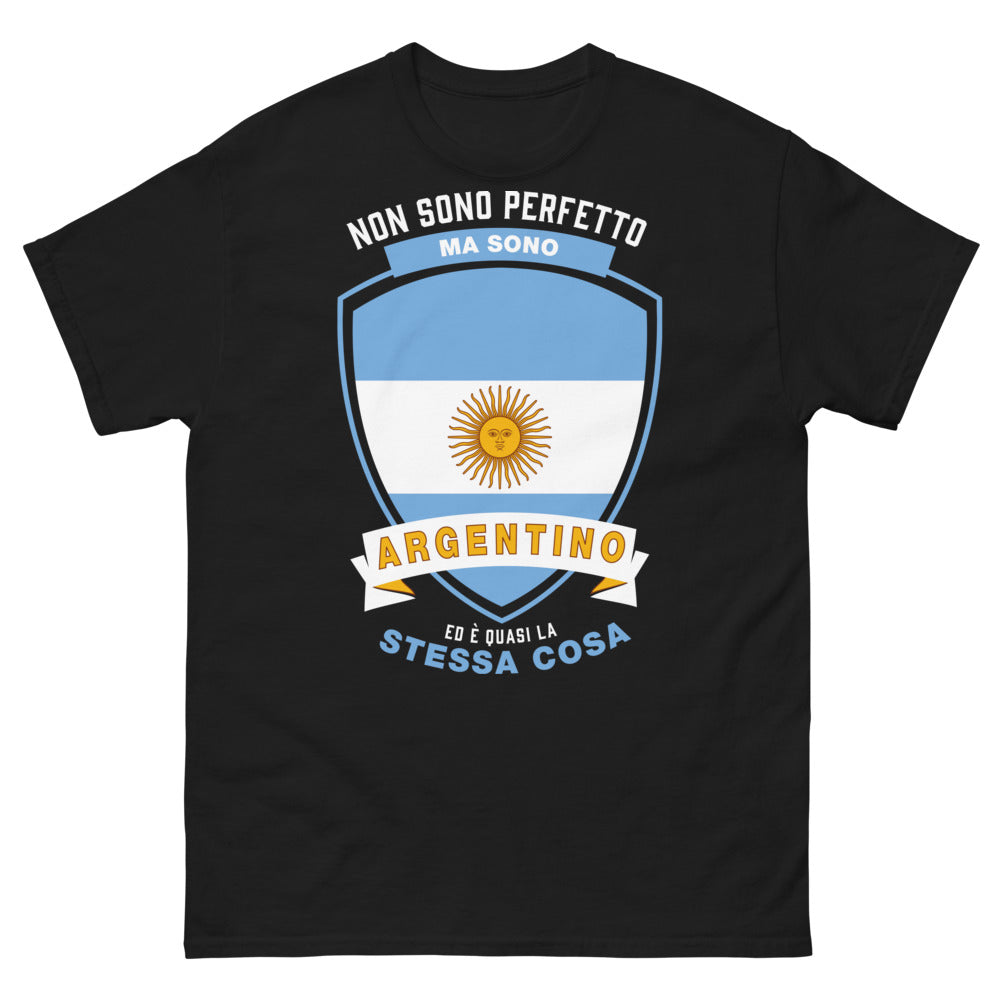 T-shirt Argentino nero - Non sono perfetto