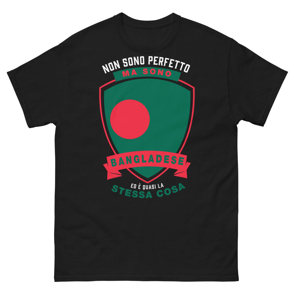 T-shirt Bangladesh nero - Non sono perfetto ma sono Bangladeshi