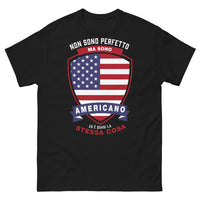 Thumbnail for Maglietta Americano nera - doppia identità con humour
