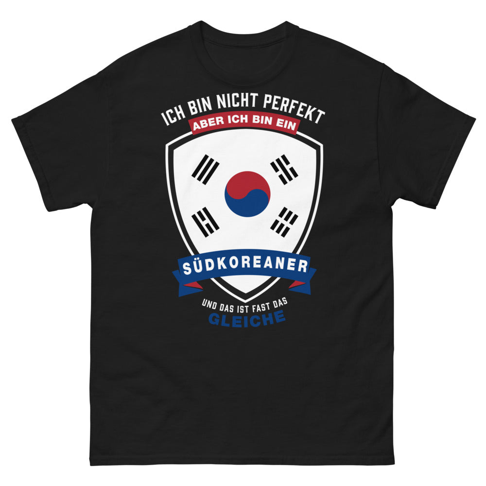 T-shirt Corée du Sud noir - je ne suis pas parfait, mais sud-coréen