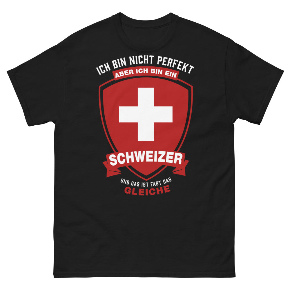 T-shirt Suisse noir - Nicht perfekt, aber fast ein Schweizer