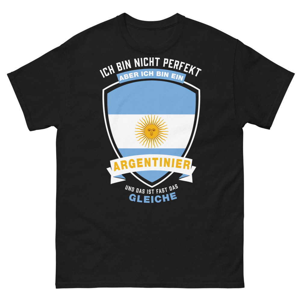 T-shirt Argentine noir - Ich bin nicht perfekt