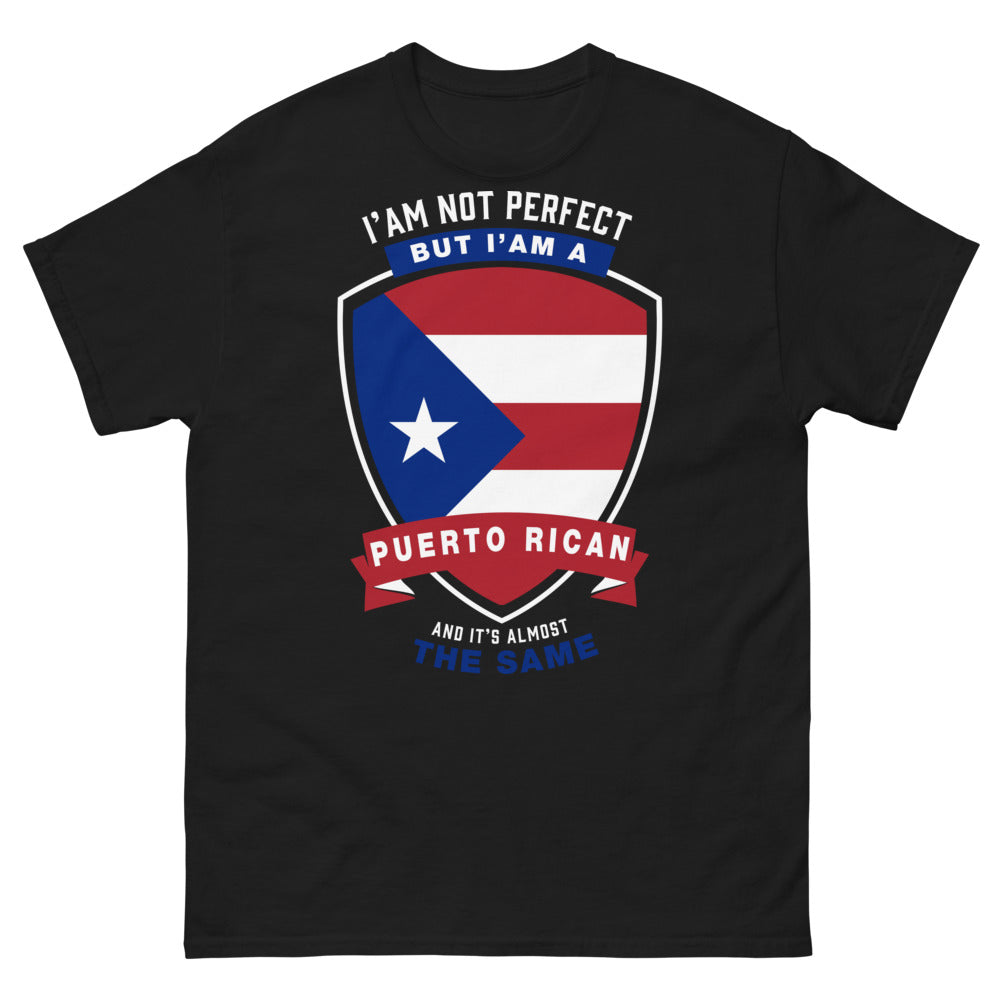 T-shirt Porto Rico noir - I'm not perfect, but I'm a Puerto Rican