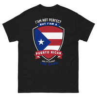 Thumbnail for T-shirt Porto Rico noir - I'm not perfect, but I'm a Puerto Rican