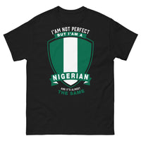 Thumbnail for T-shirt Nigéria noir - I'm Not Perfect But I'm a Nigerian
