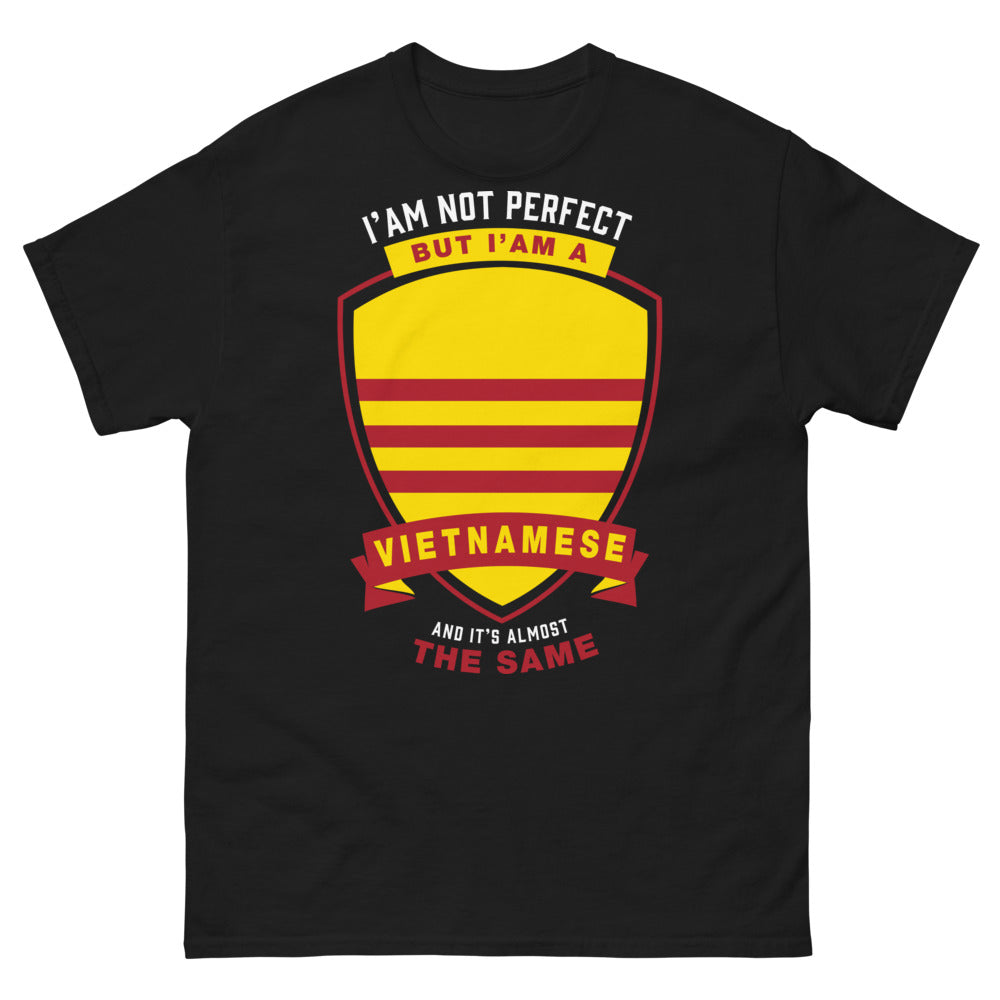 T-shirt vietnamien noir - I'm Not Perfect But Close Enough