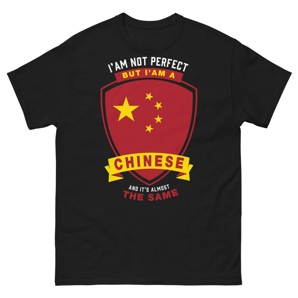 T-shirt Chine noir face - I'm Not Perfect