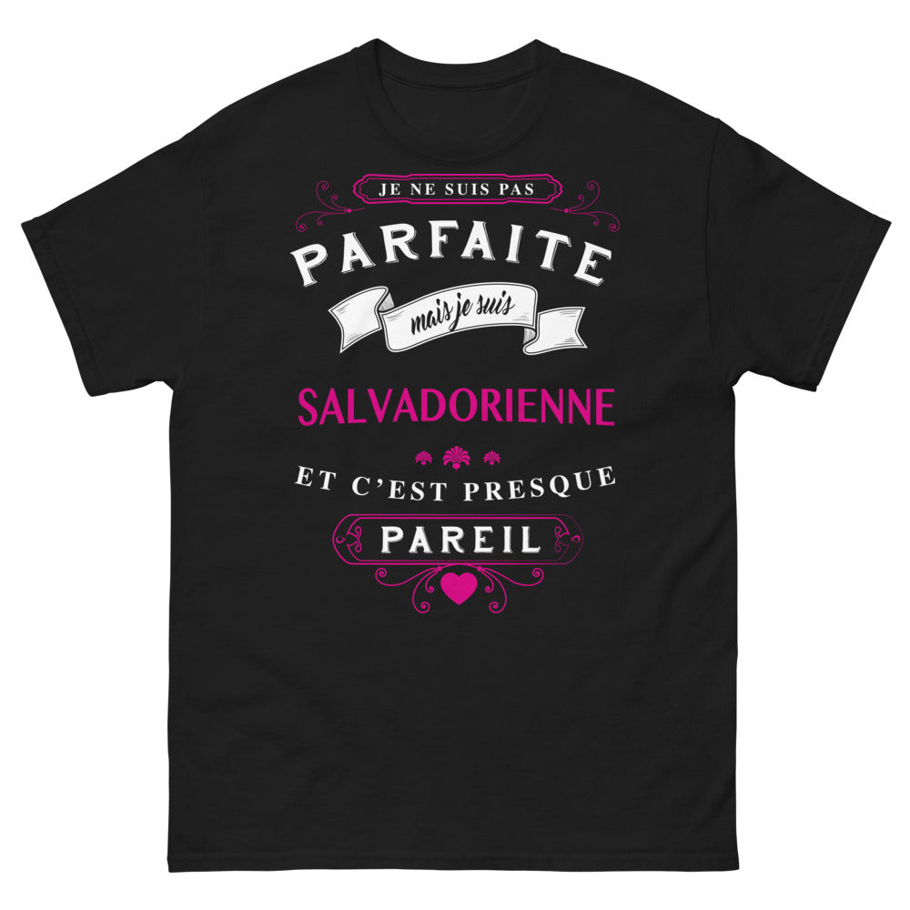 T-shirt Salvadorienne noir - je ne suis pas parfaite