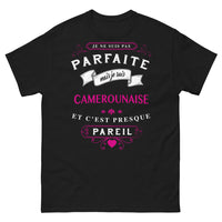 Thumbnail for T-shirt Camerounaise noir - Je ne suis pas parfaite