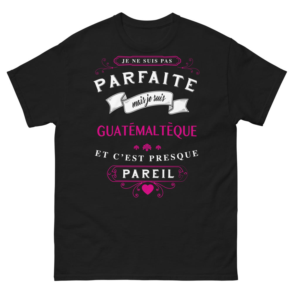 T-shirt Guatémaltèque noir - Je ne suis pas parfaite