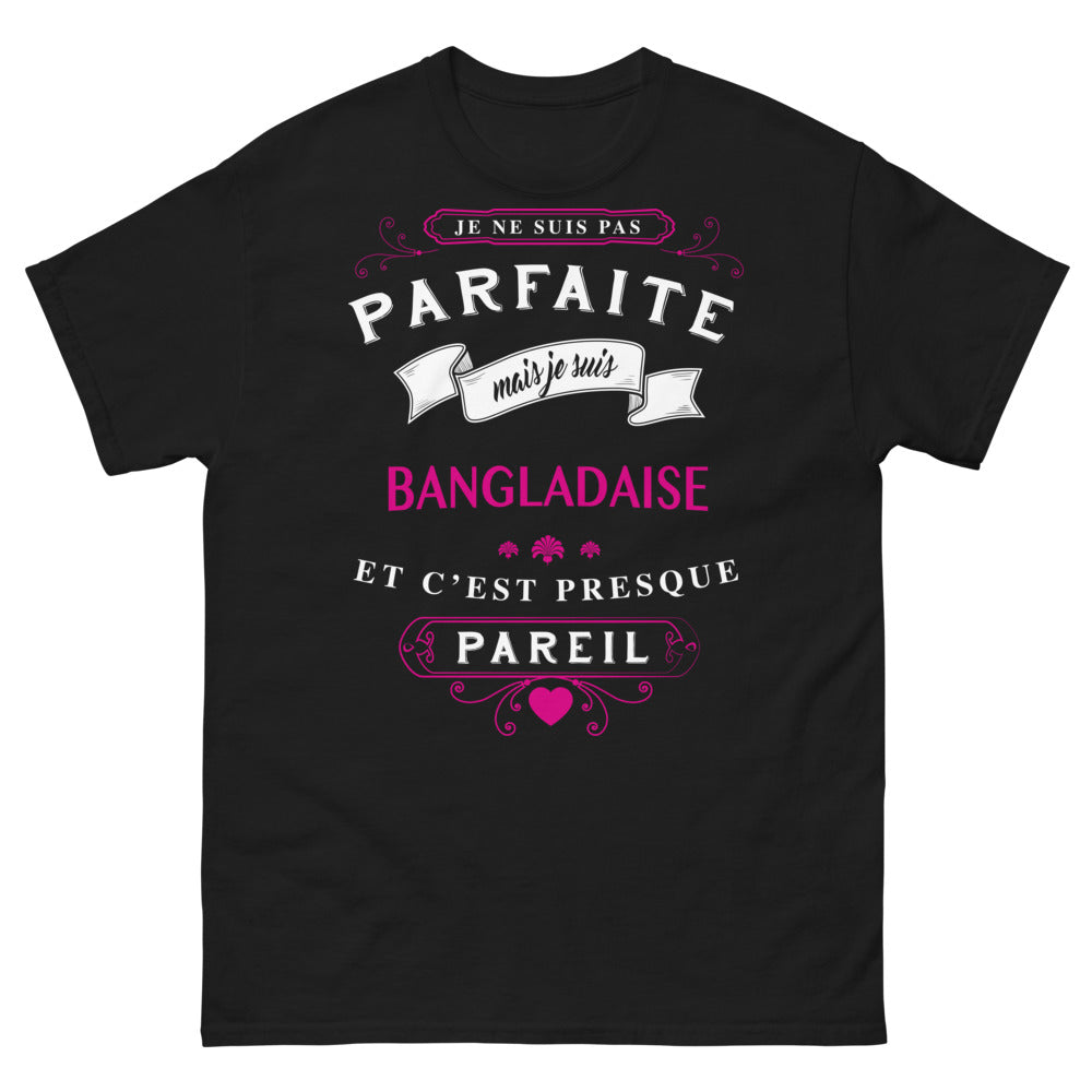 T-shirt Bangladaise noir - Je ne suis pas parfaite