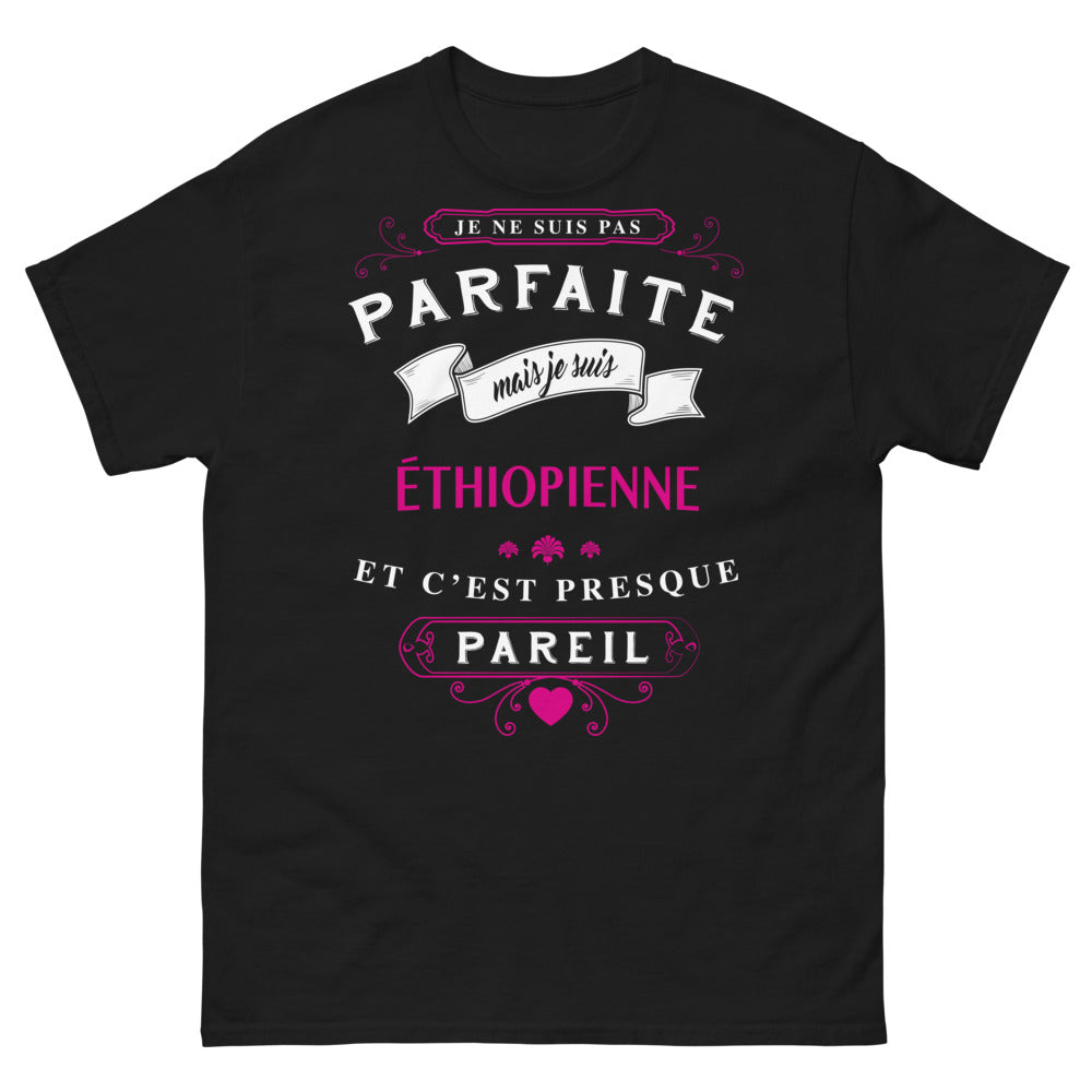 T-shirt Éthiopie noir - imparfait mais fière