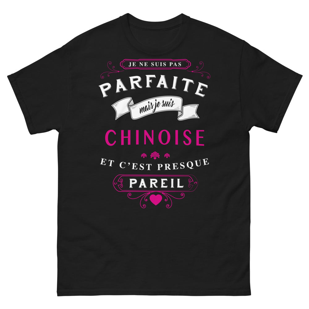 T-shirt Chine noir - humour et fierté d'origine