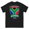 T-shirt sud-africain noir - autodérision et fierté