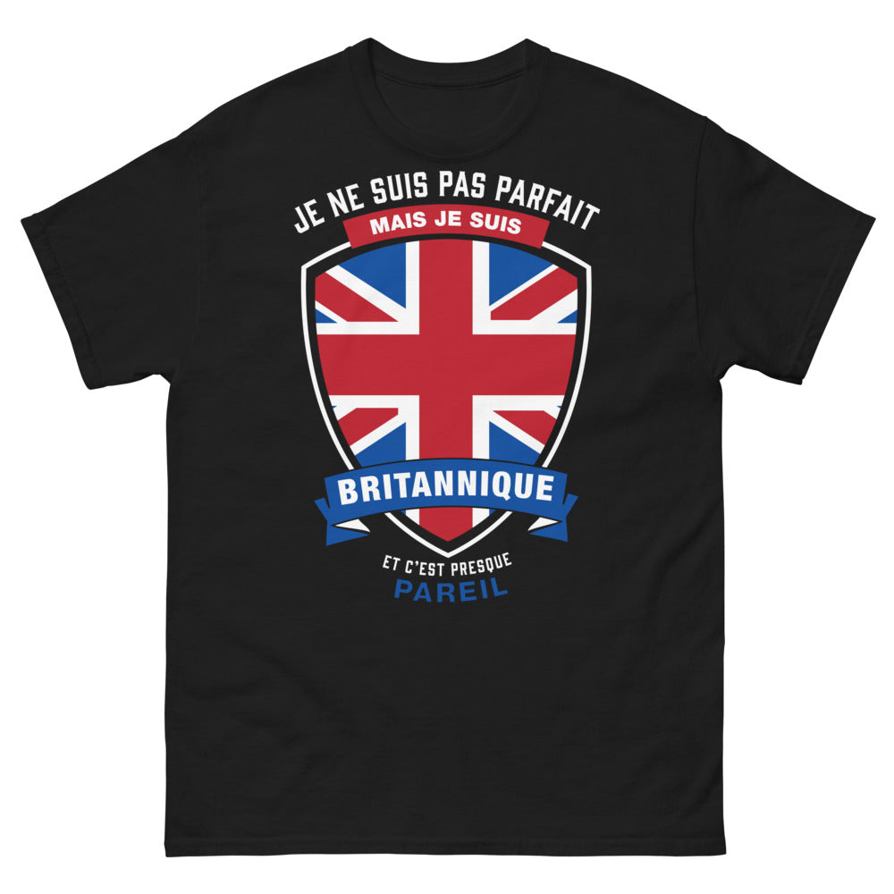 T-shirt Royaume-Uni noir - pas parfait mais Britannique