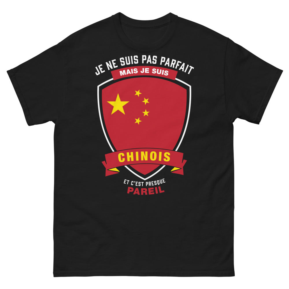 T-shirt chinois noir - humour et fierté chic