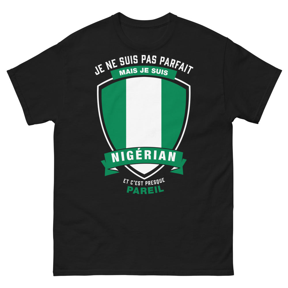 T-shirt Nigéria noir - humour et fierté