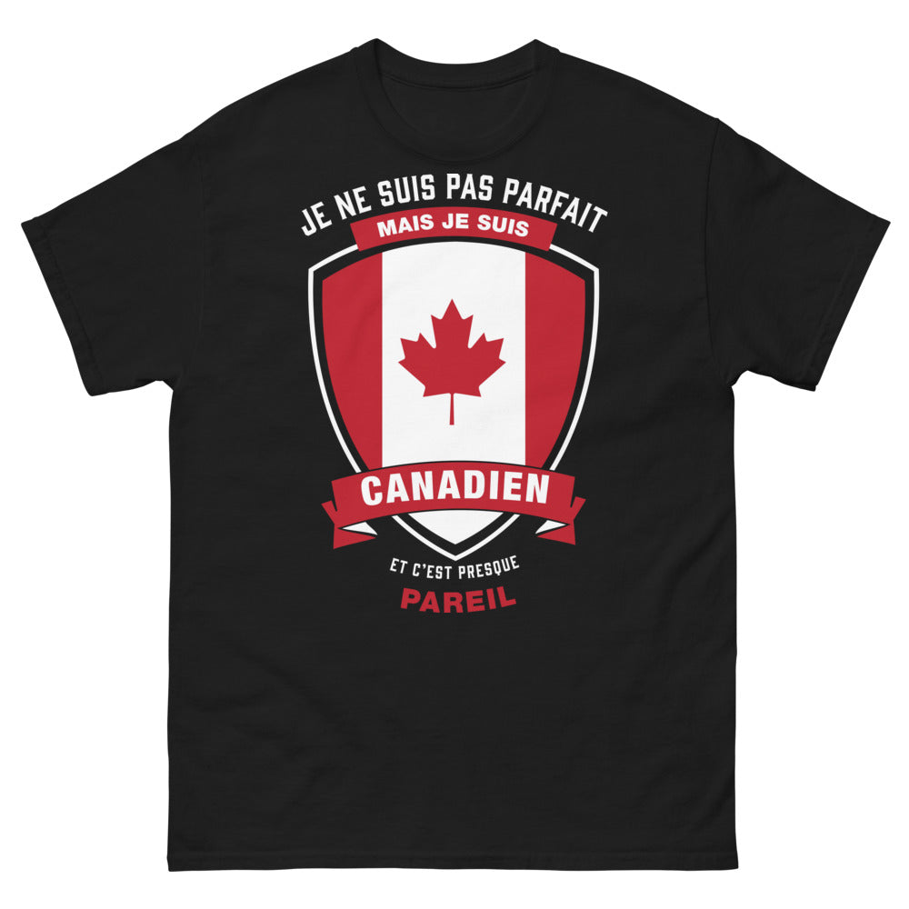 T-shirt Canada noir face - humour canadien
