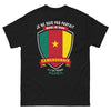 T-shirt Cameroun noir face - humour et fierté